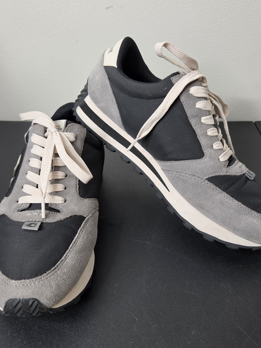 Coach Women's Runner Sneakers Low Top Black/Chalk Suede/Nylon